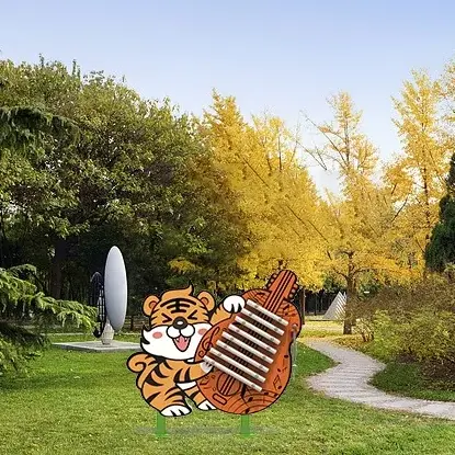 Strumento a percussione per bambini all'aperto a forma di animale