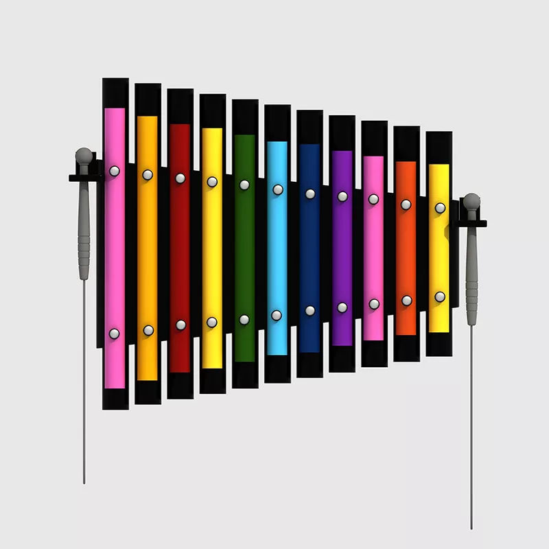 Strumento musicale giocattolo a percussione in metallo da parete